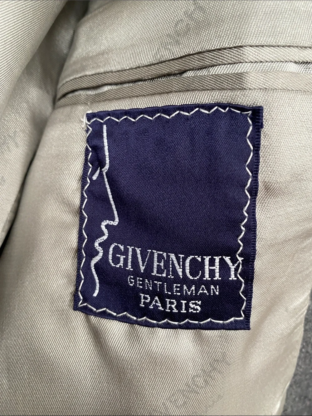 VTG 60s 70s Givenchy Light GreyPinstripe Wool Sport Coat America (ACWA) Union